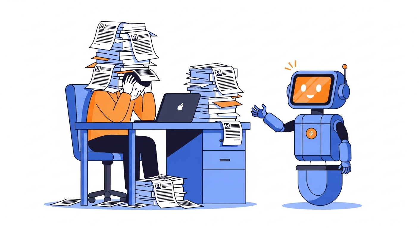 中小企業の採用課題のイラスト
