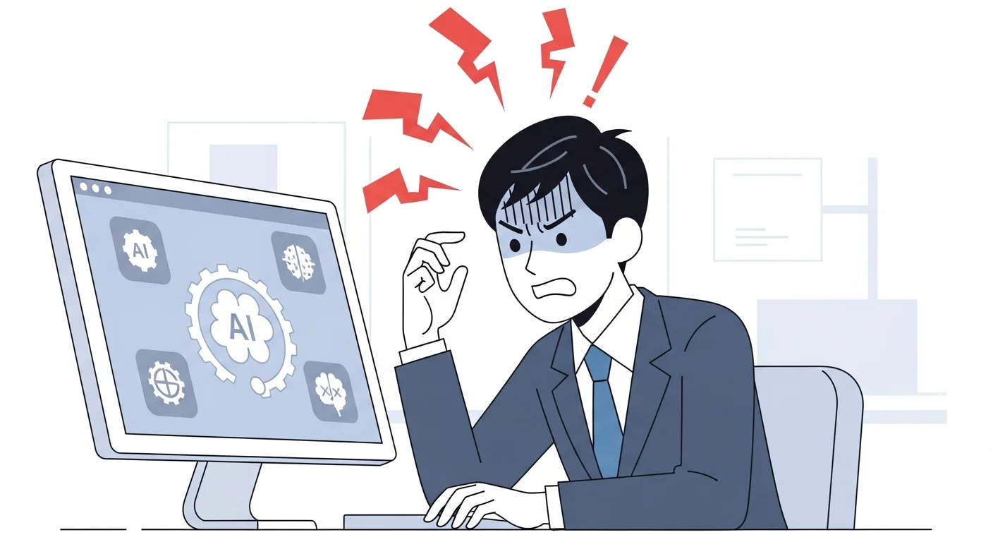 AIツール導入失敗のイメージ