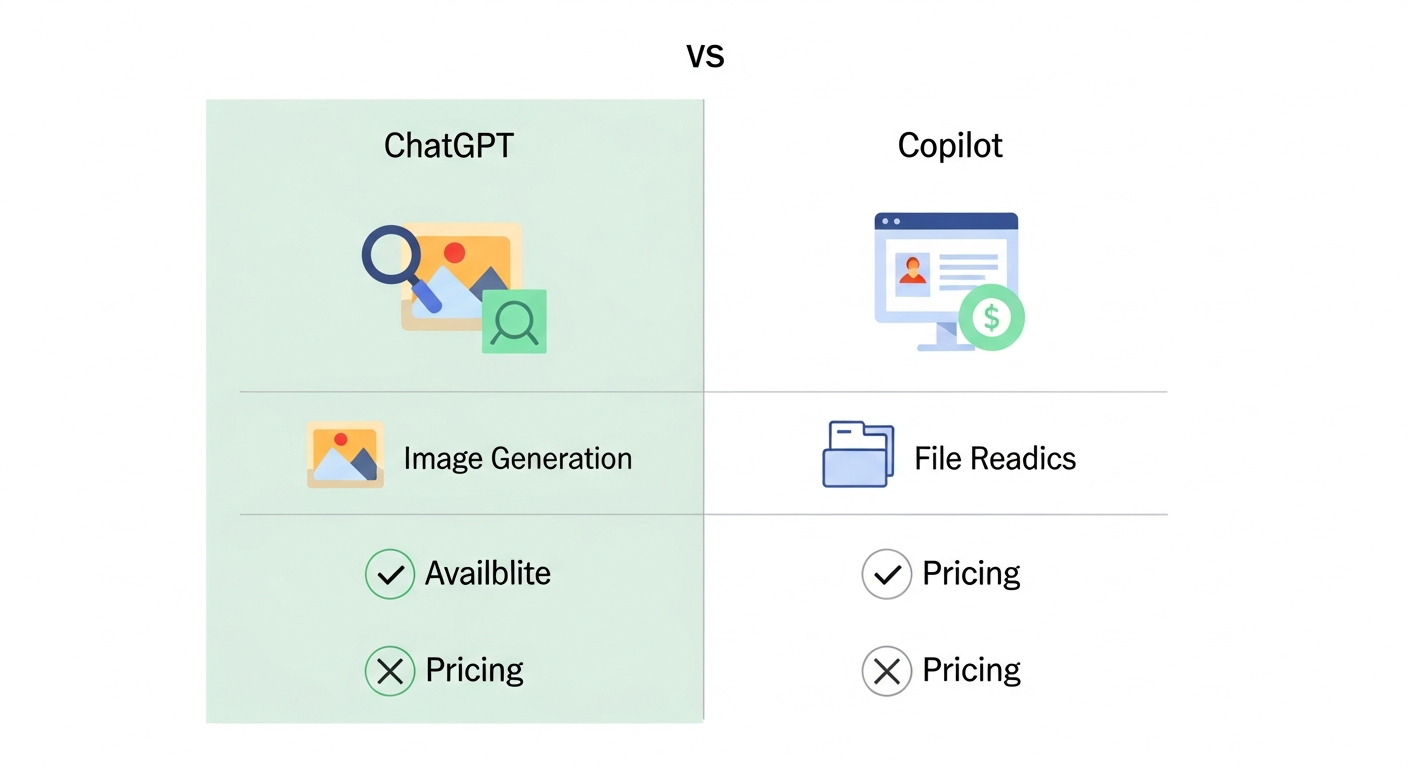 ChatGPTとCopilotの機能比較表